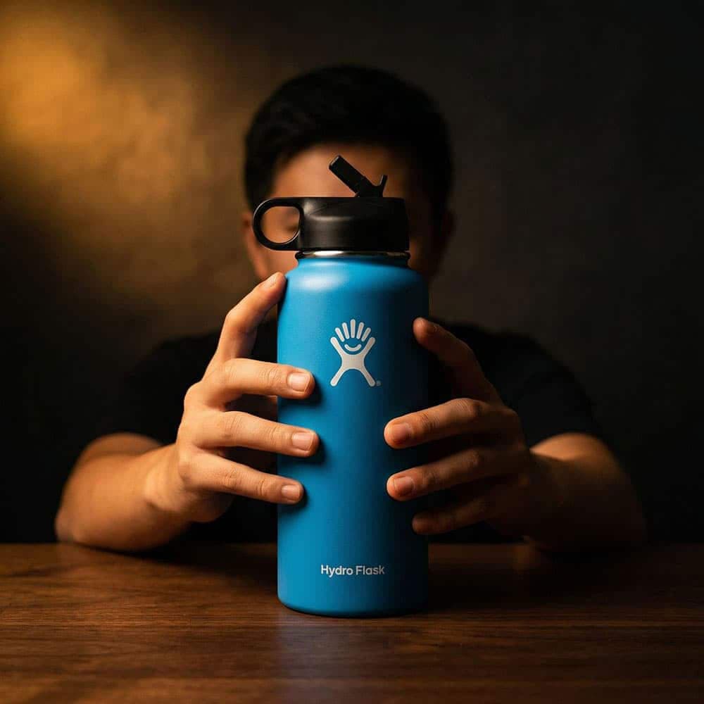 Hydro Flask 32oz Wide Mouth Water Bottle with Straw