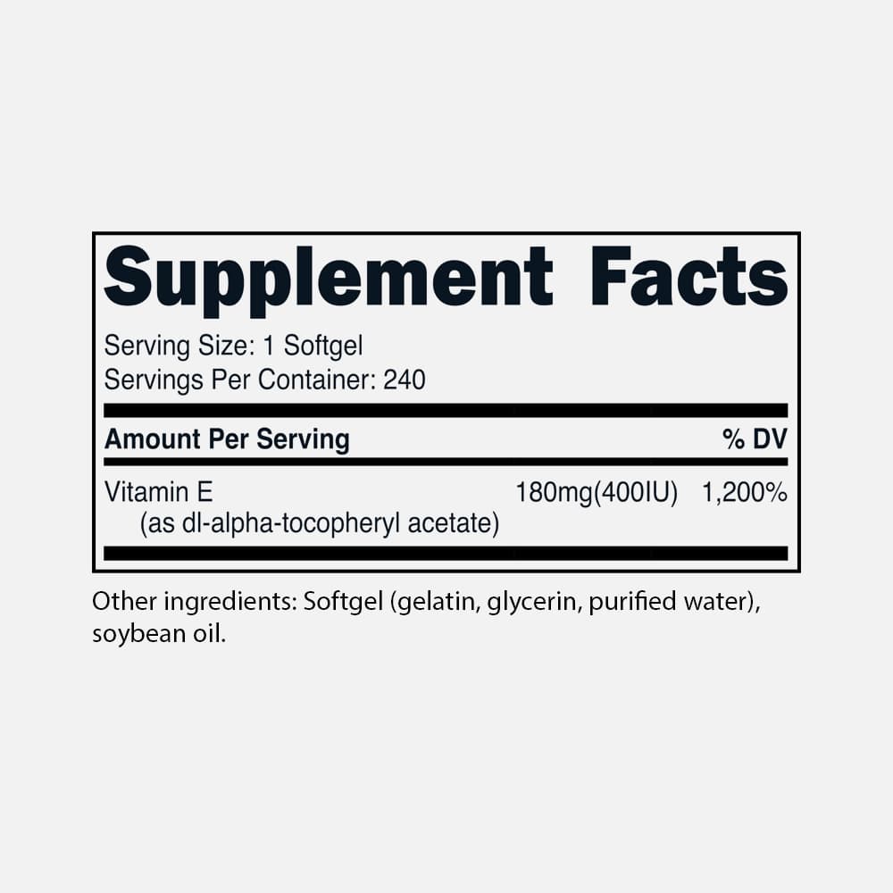 Vitamin E 400 IU - 240 Softgels