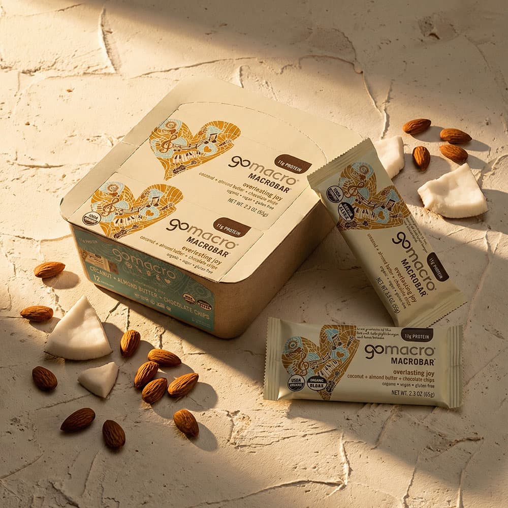 Organic Vegan Protein Bar 11g - 12 Bars (Coconut Almond)