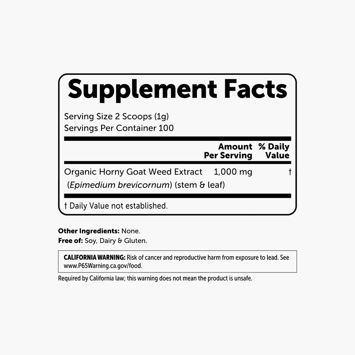 Organic Horny Goat Weed