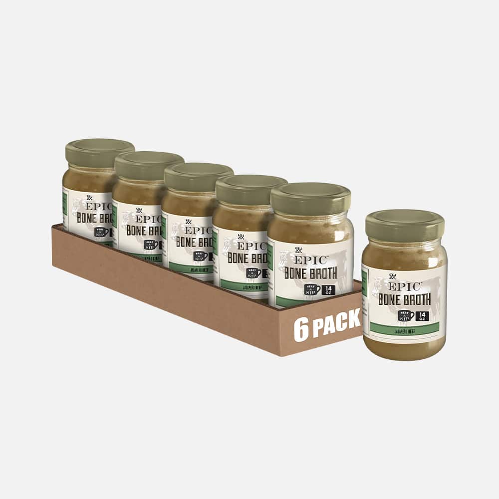Beef Jalapeno Sea Salt Bone Broth - 14 fl oz (6-Pack)
