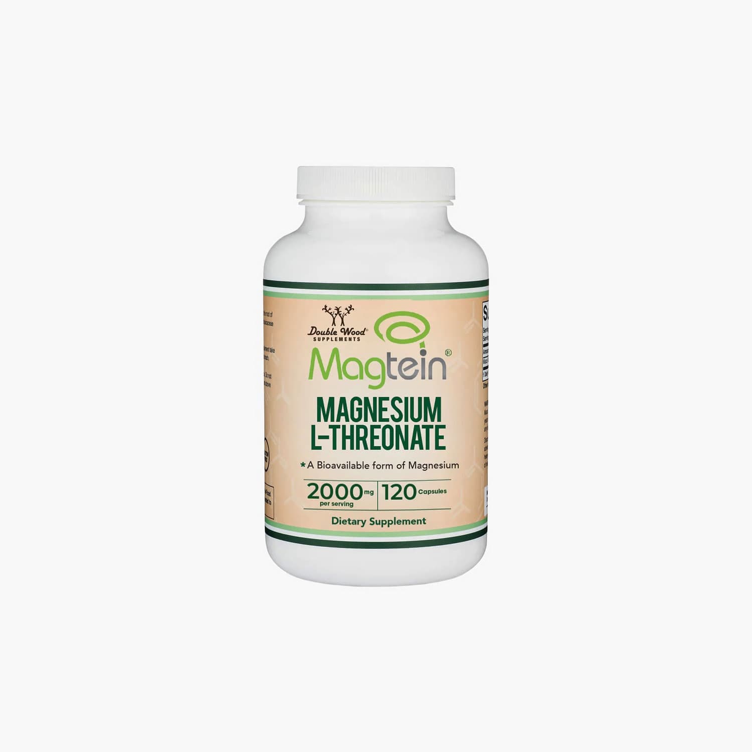 Double Wood Supplements - Magnesium L-Threonate 2000 mg - 120 Capsules