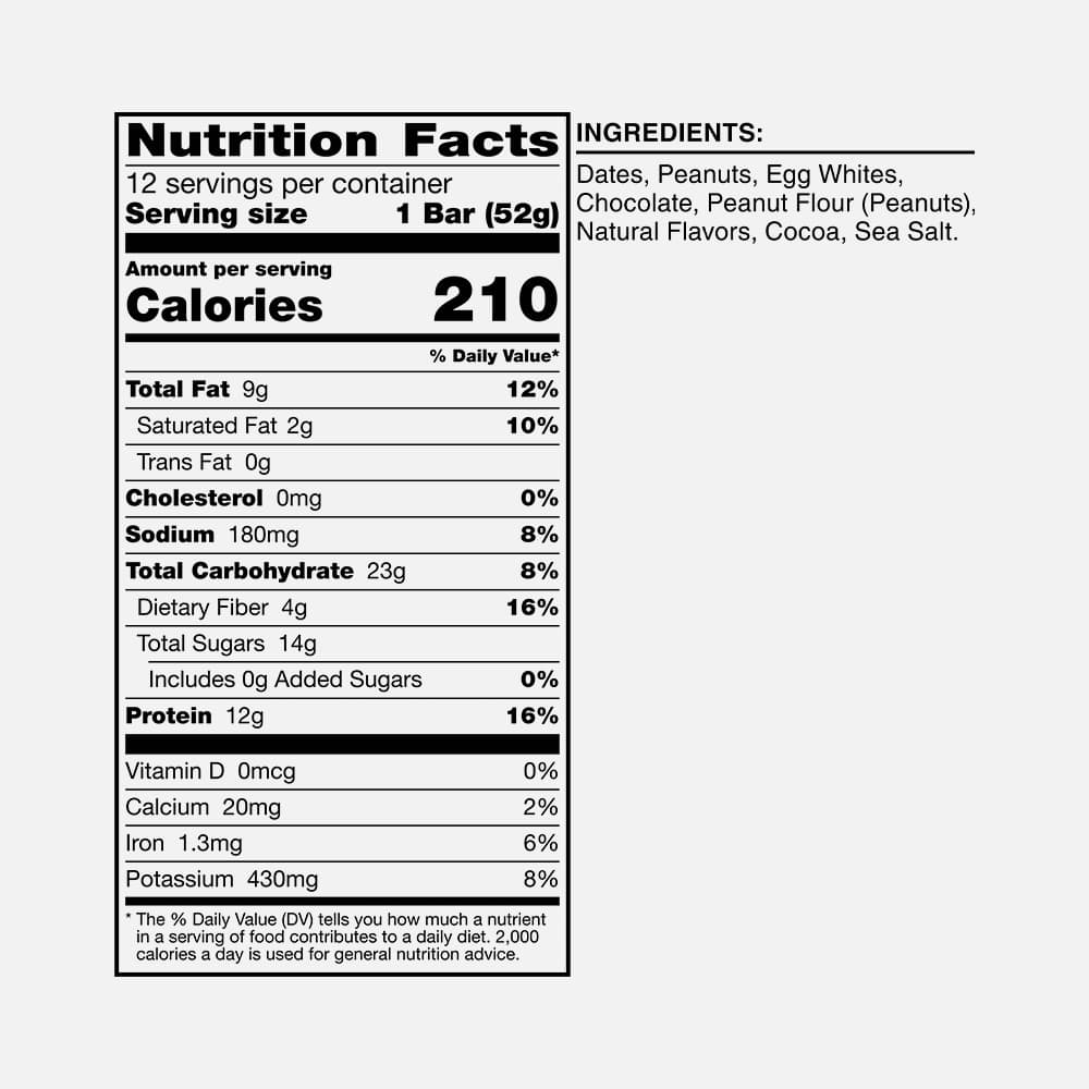 RXBAR Chocolate Peanut Butter Protein Bar - 12 Bars