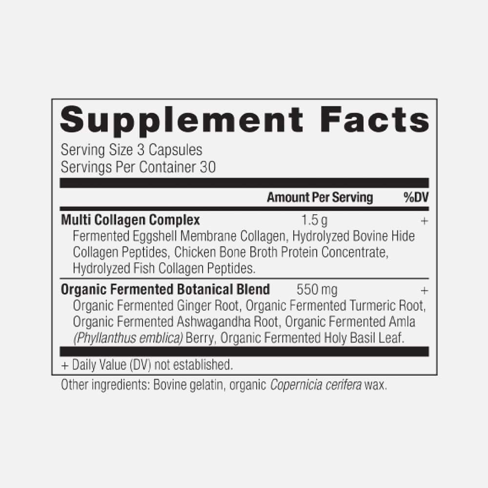Multi Collagen Peptides Types I, II, III, V, X - 90 Capsules