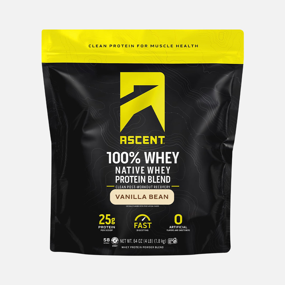Ascent Native Whey Protein 25g - 4 lb Powder (Vanilla)