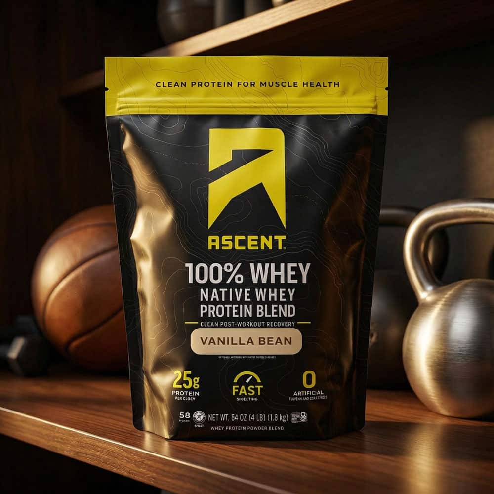Ascent Native Whey Protein 25g - 4 lb Powder (Vanilla)