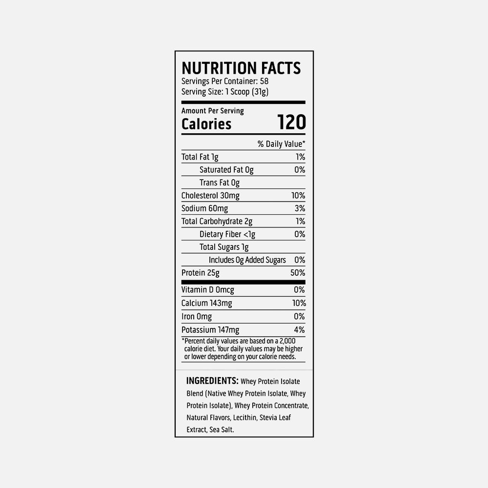 Ascent Native Whey Protein 25g - 4 lb Powder (Vanilla)