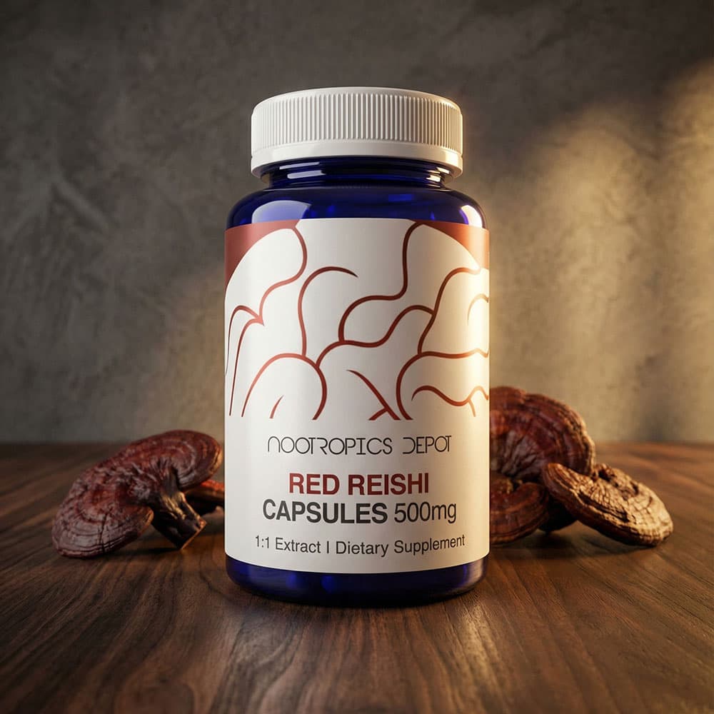 Red Reishi Mushroom Extract 500mg - 180 Capsules