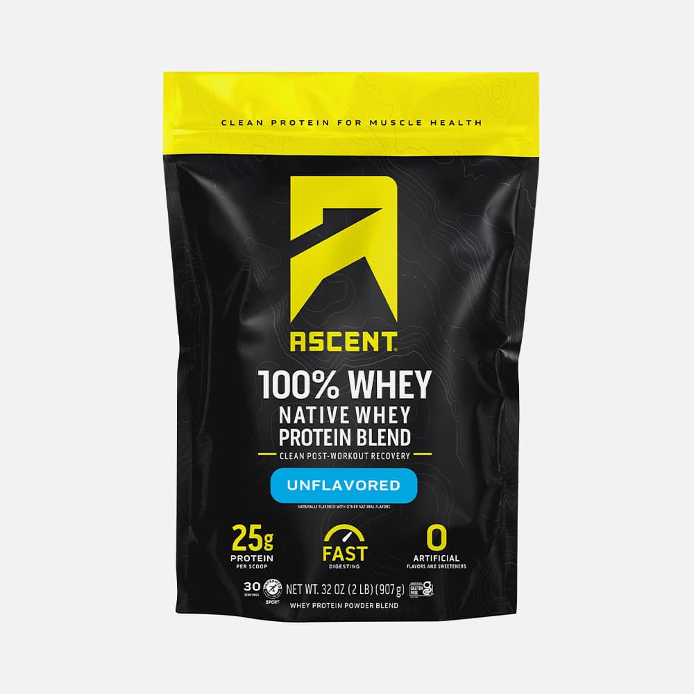Ascent 100% Whey Protein Isolate 25g - 2lb Powder