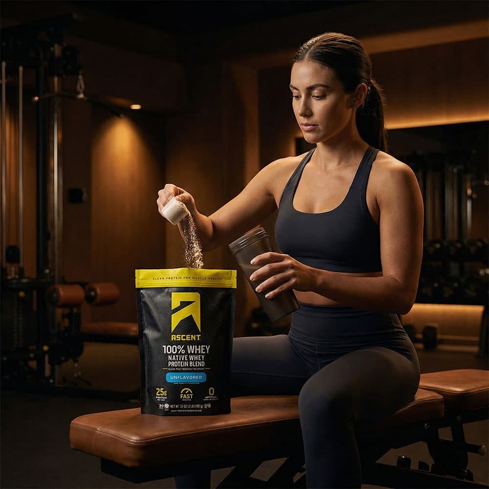 Ascent 100% Whey Protein Isolate 25g - 2lb Powder