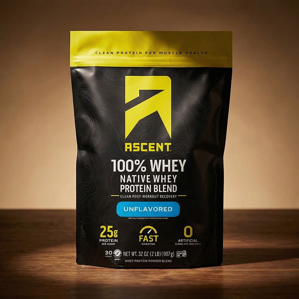Ascent 100% Whey Protein Isolate 25g - 2lb Powder