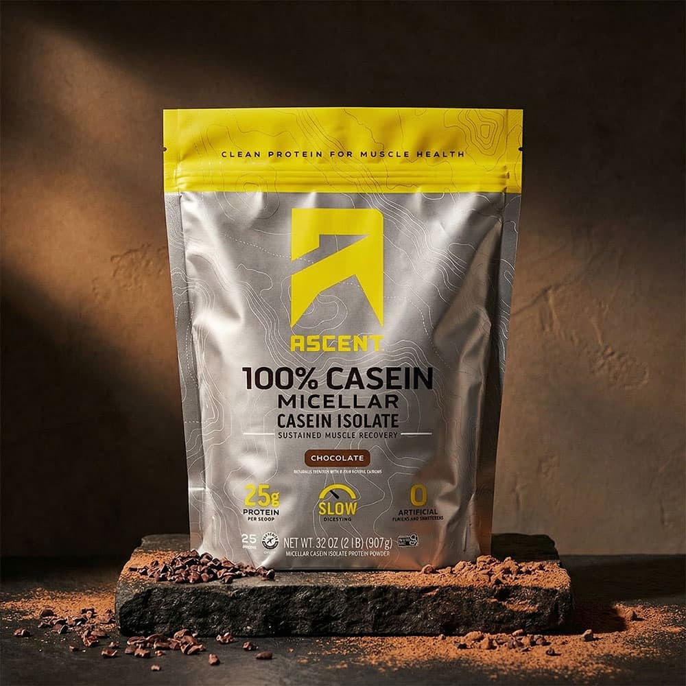 Ascent Micellar Casein 25g - 2lb Chocolate Powder