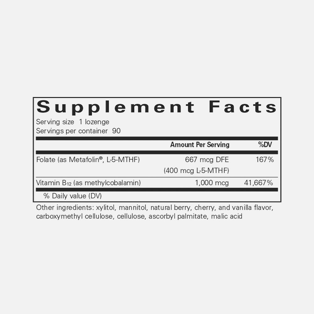 PureMelt B12 Folate 1000mcg - 90 Lozenges