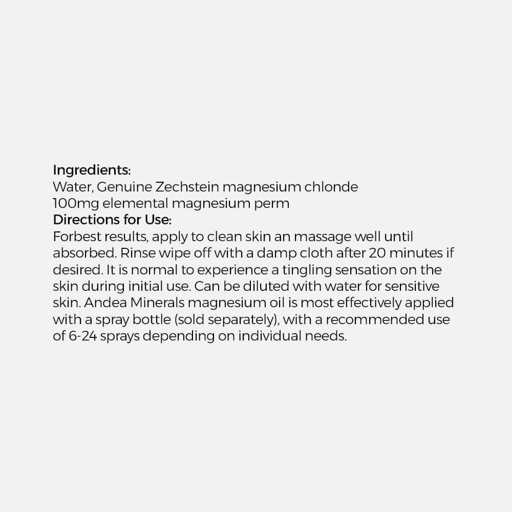 Magnesium Oil 100mg (per 6 sprays) - 33oz Topical