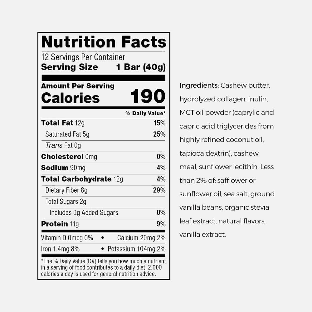 Collagen Protein Bar Vanilla Shortbread 11g - 12 Bars