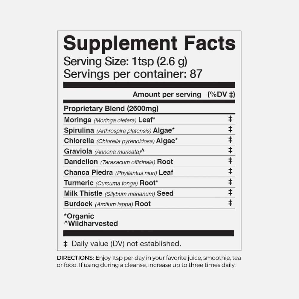 Super Greens Liver Vitality Powder - 8oz
