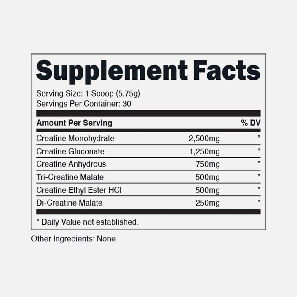 Bucked Up Six Point Creatine 5750mg 30 Servings