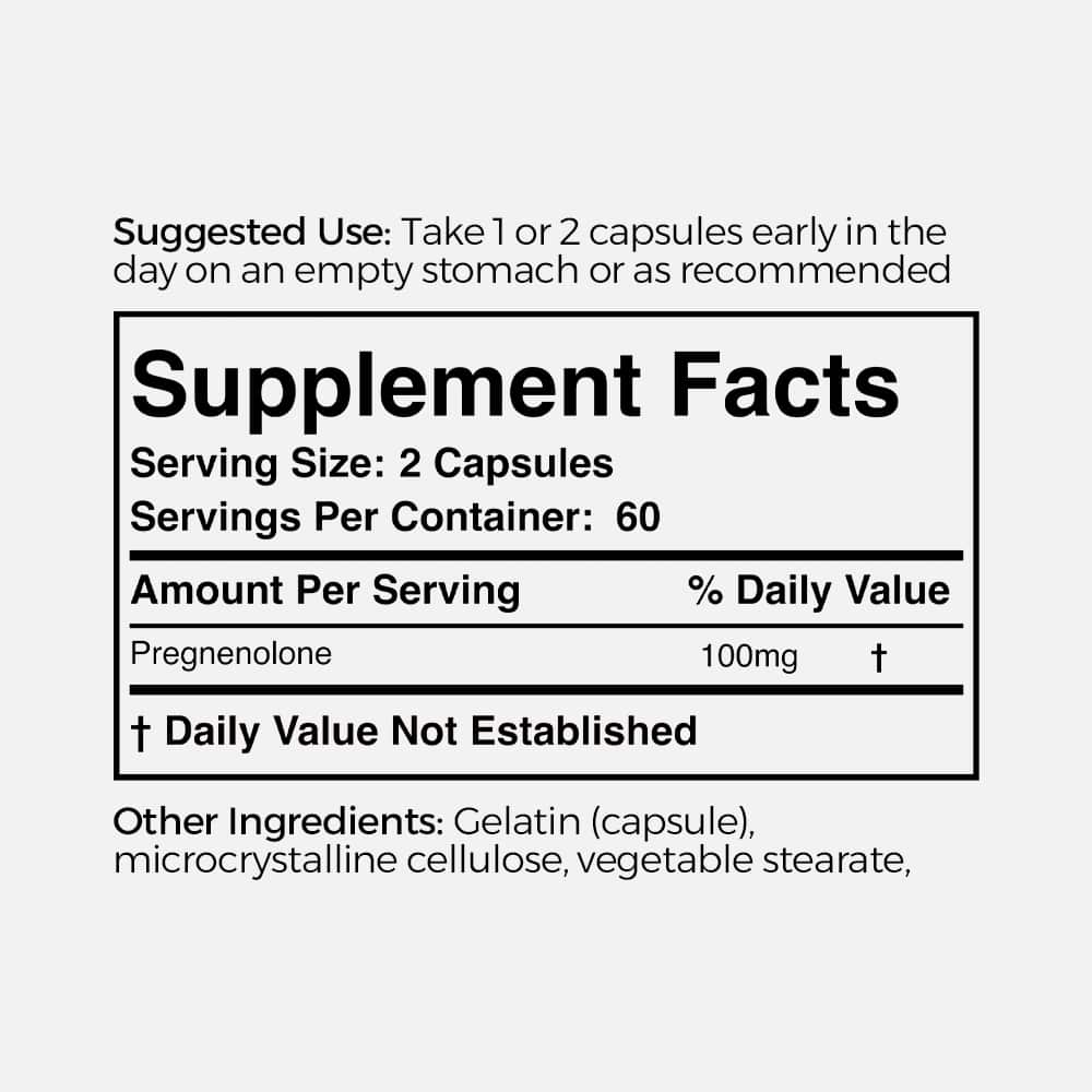 Pregnenolone 100mg - 120 Capsules