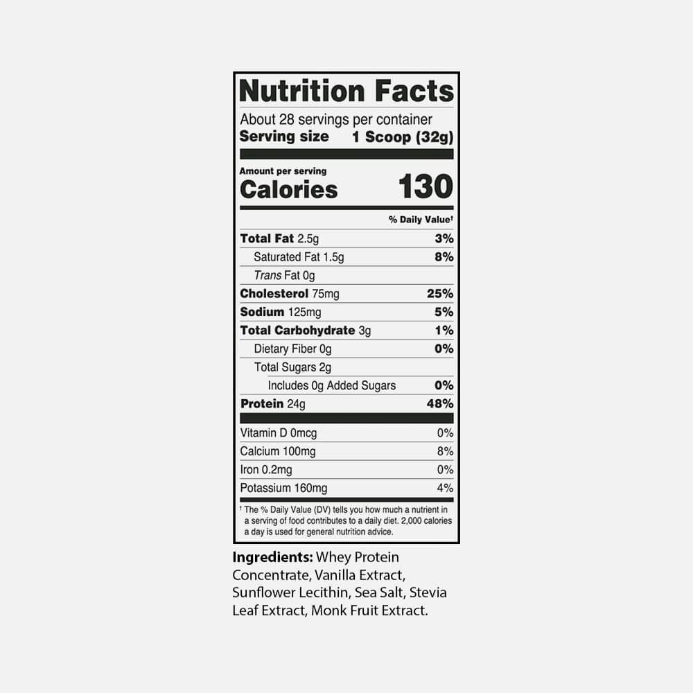 Levels Grass Fed Whey Protein Powder - Vanilla - 2lb - 24g Protein