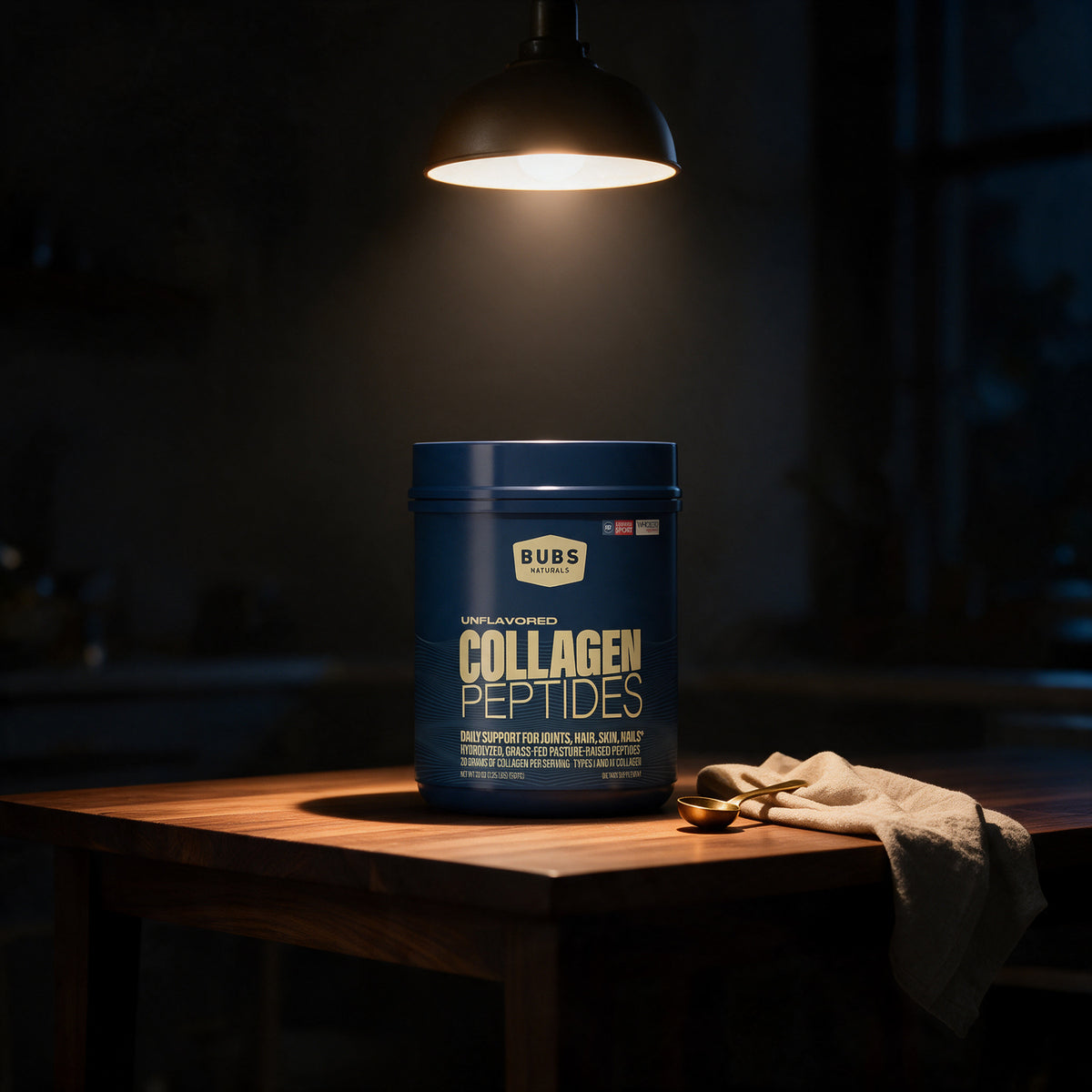 BUBS Naturals - Collagen Peptides Powder - Unflavored - 20 oz - 28 Servings