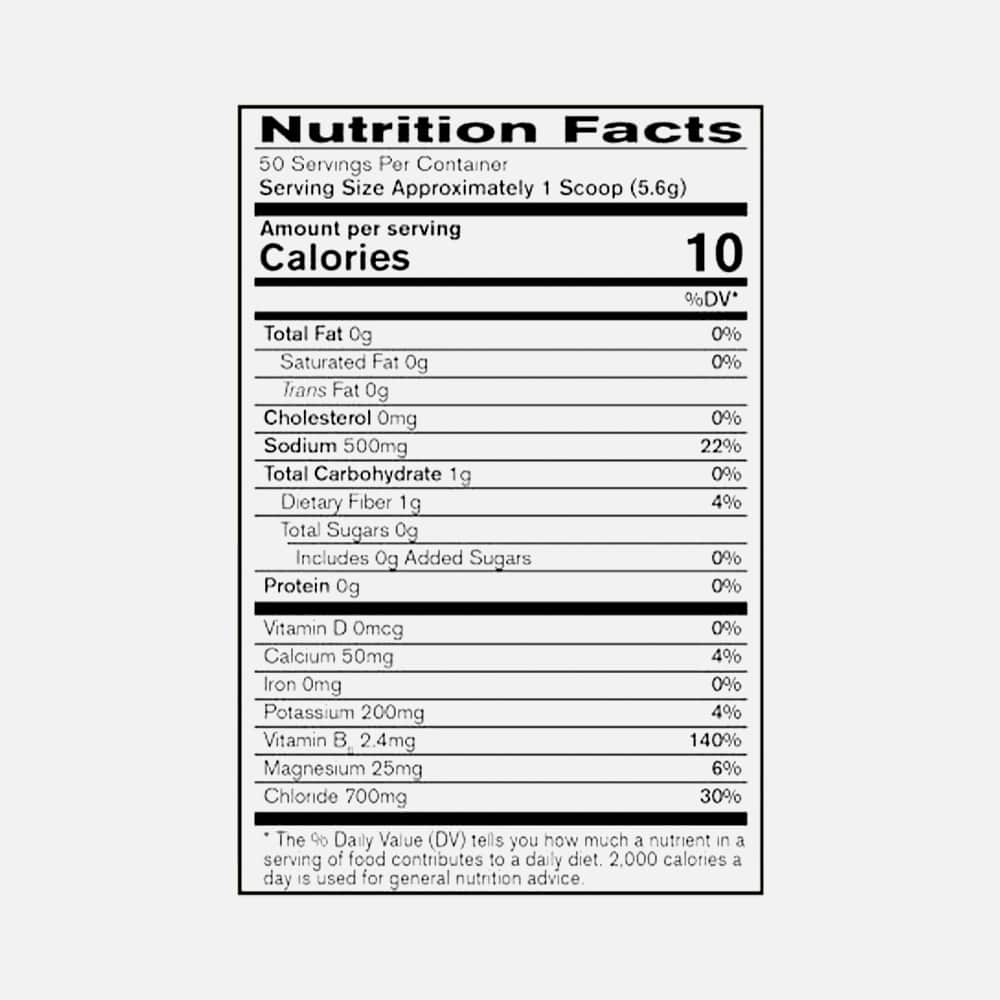 Electrolytes 500mg Sodium - 50 Servings Powder