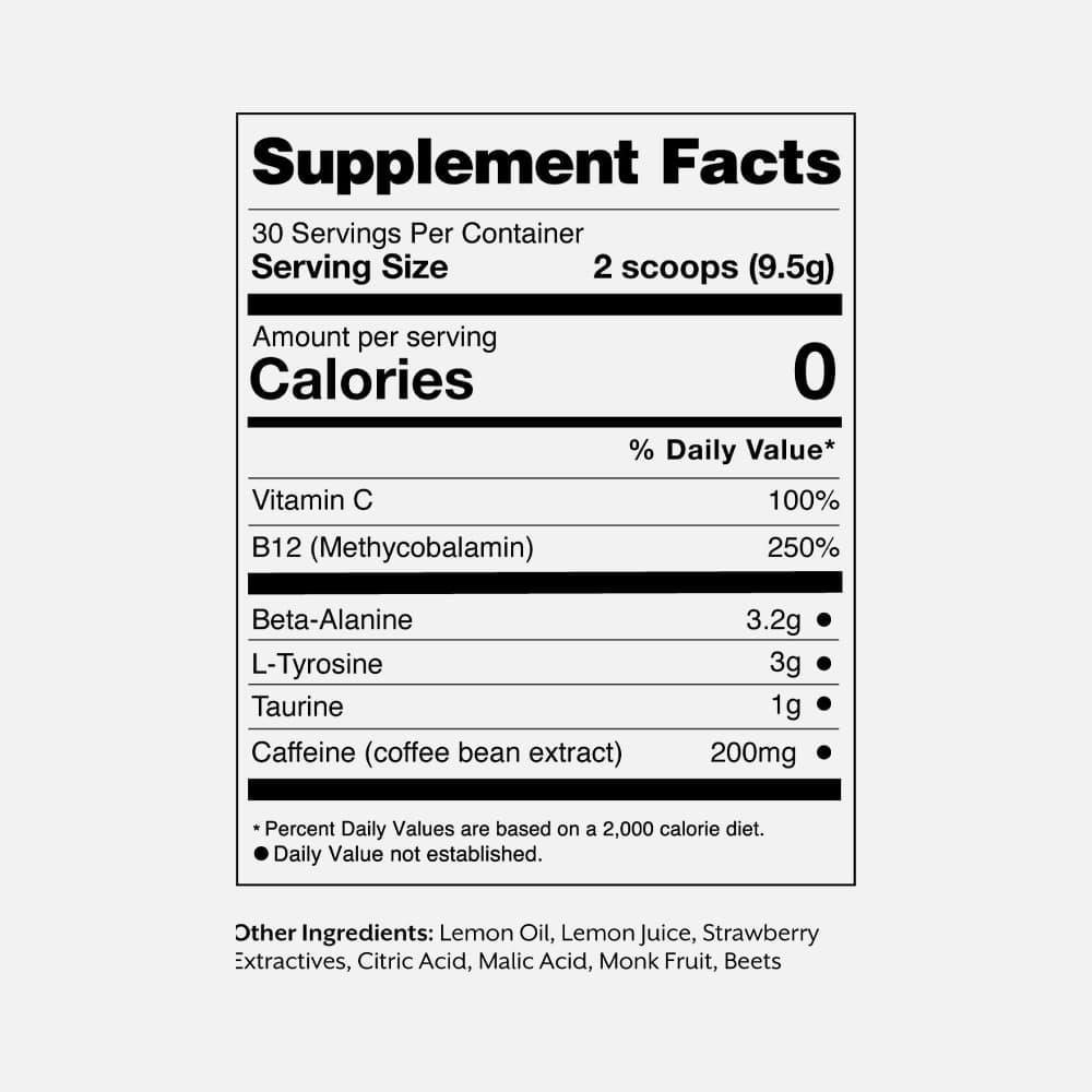 Promix Pre-Workout 10.05oz‚ Strawberry Lemon Powder