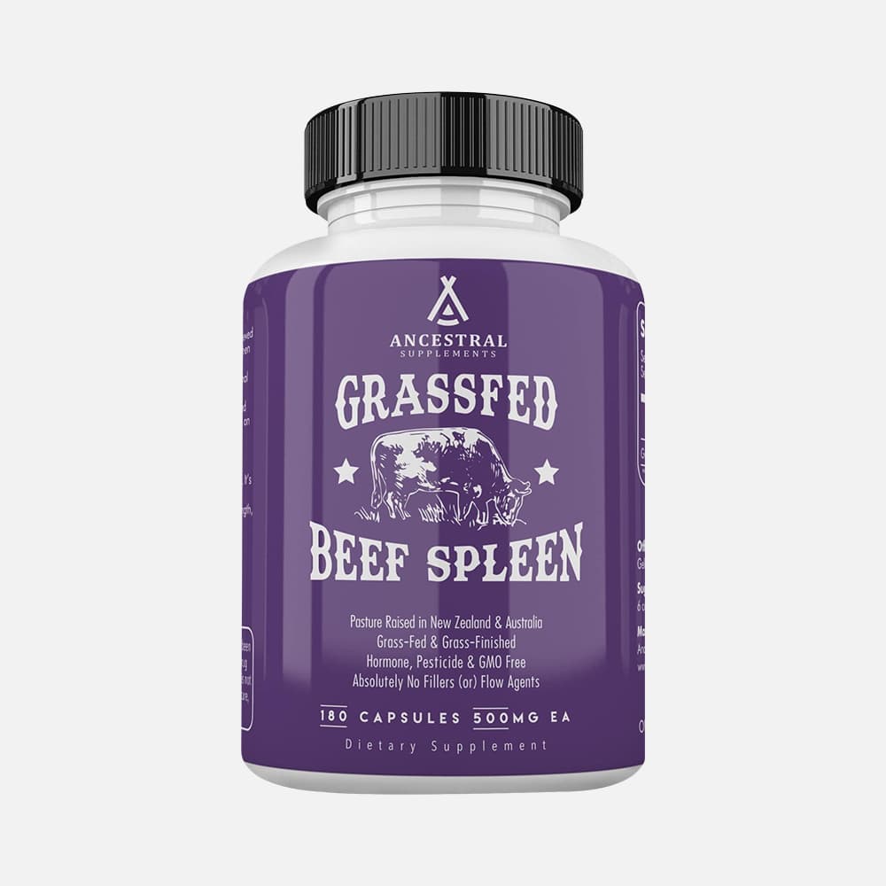 Grass Fed Beef Spleen 3000mg - 180 Capsules