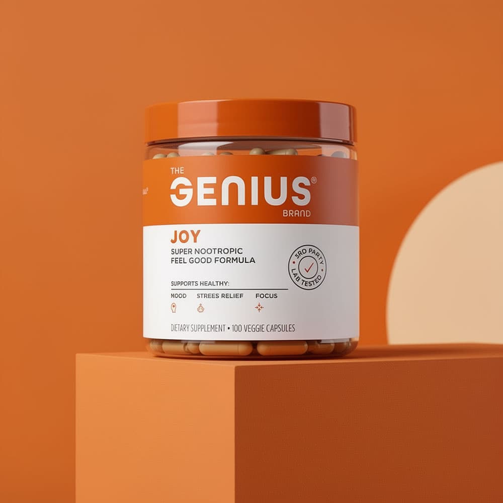 Genius Joy Nootropic Formula - 100 Vegetarian Capsules