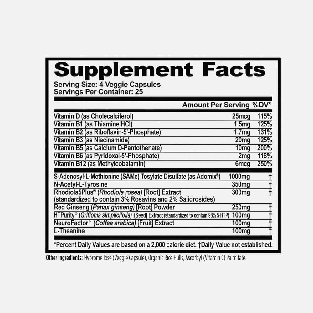 Genius Joy Nootropic Formula - 100 Vegetarian Capsules