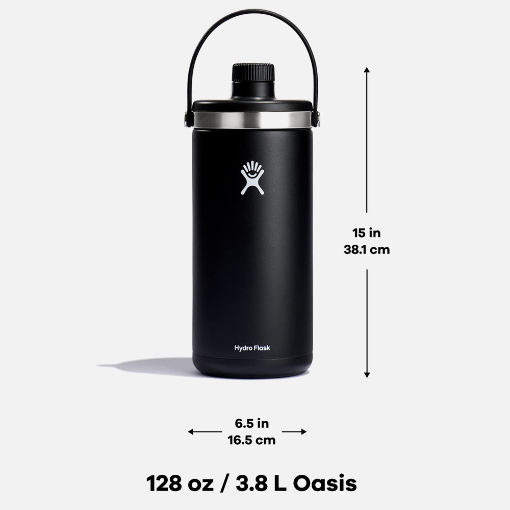 Hydro Flask Oasis Water Jug 128 oz - Stainless Steel