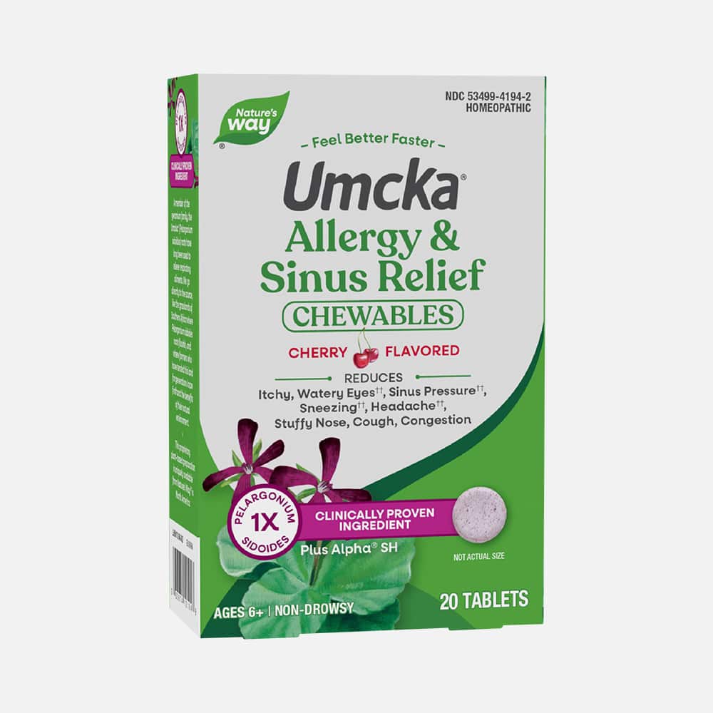 Allergy + Sinus Relief Pelargonium 1X - 20 Chewable Tablets