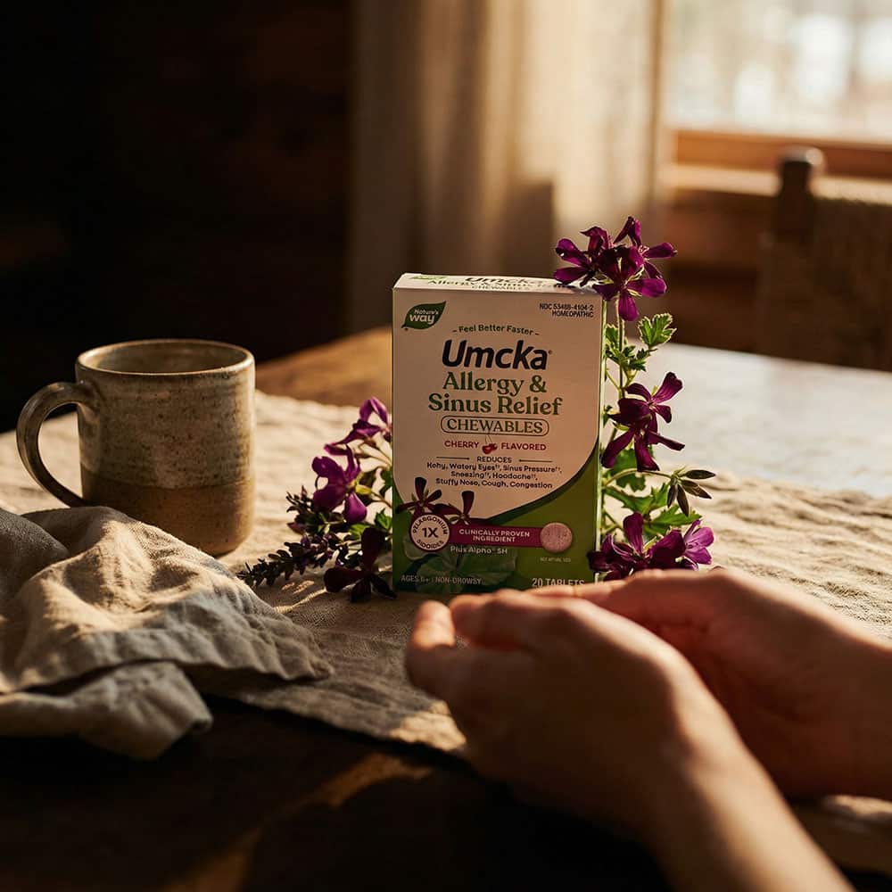 Allergy + Sinus Relief Pelargonium 1X - 20 Chewable Tablets