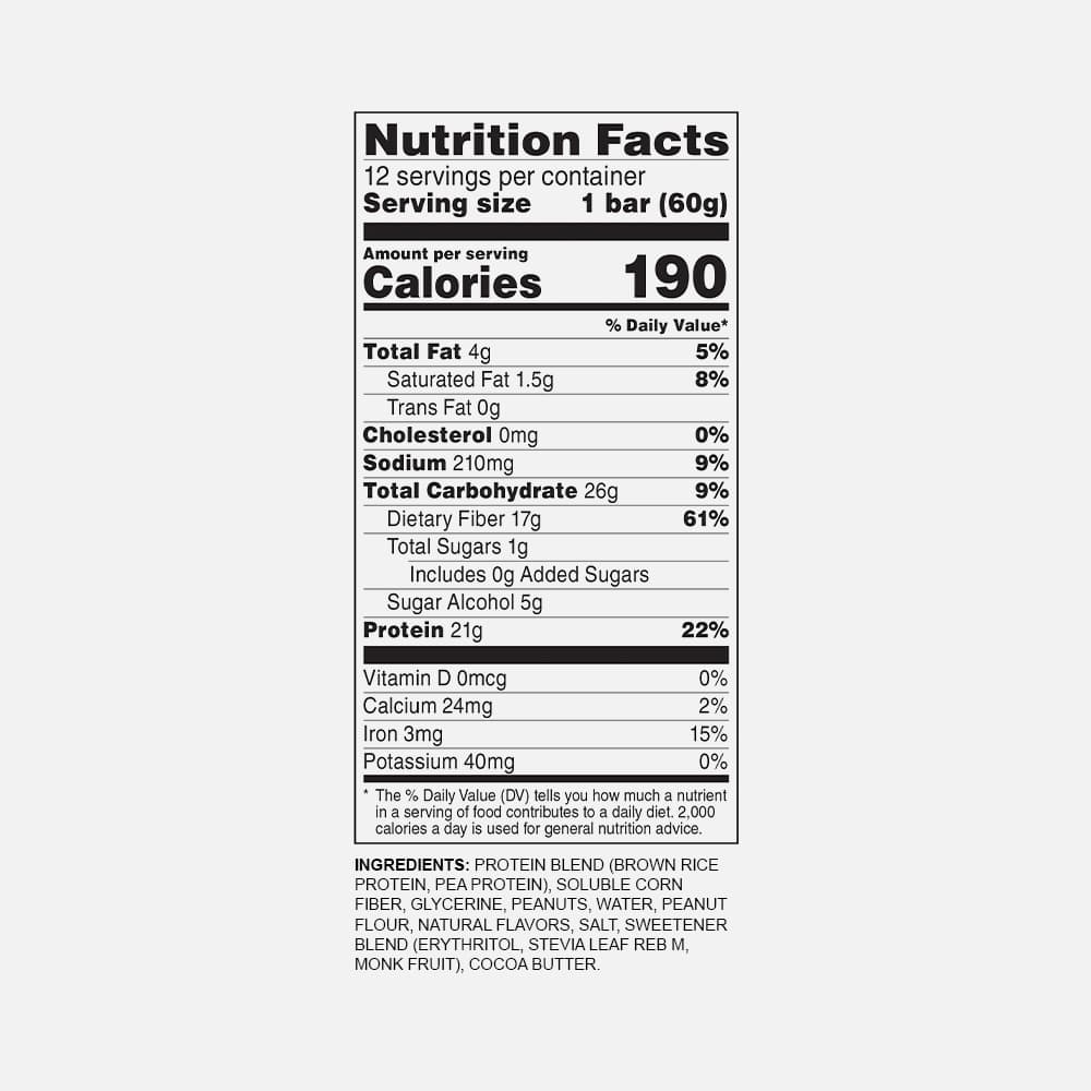 No Cow Chunky Peanut Butter 20g Protein - 12 Bars