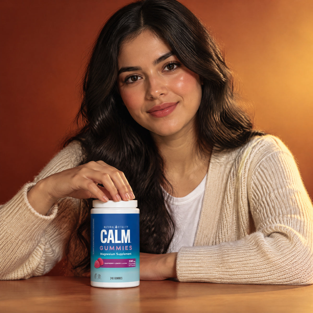 Natural Vitality - Calm Magnesium Citrate Gummies - Raspberry Lemon - 240 Count