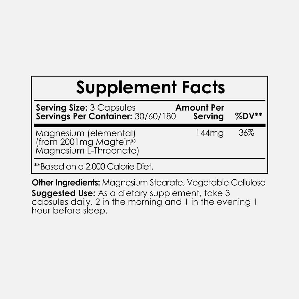 Magnesium L-Threonate (Magtein) 90 Capsules