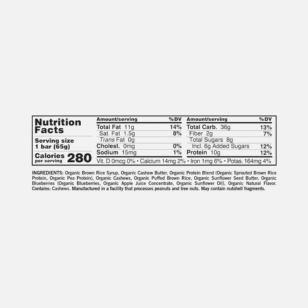 Organic Blueberry Cashew Protein 10g - 12 Bars
