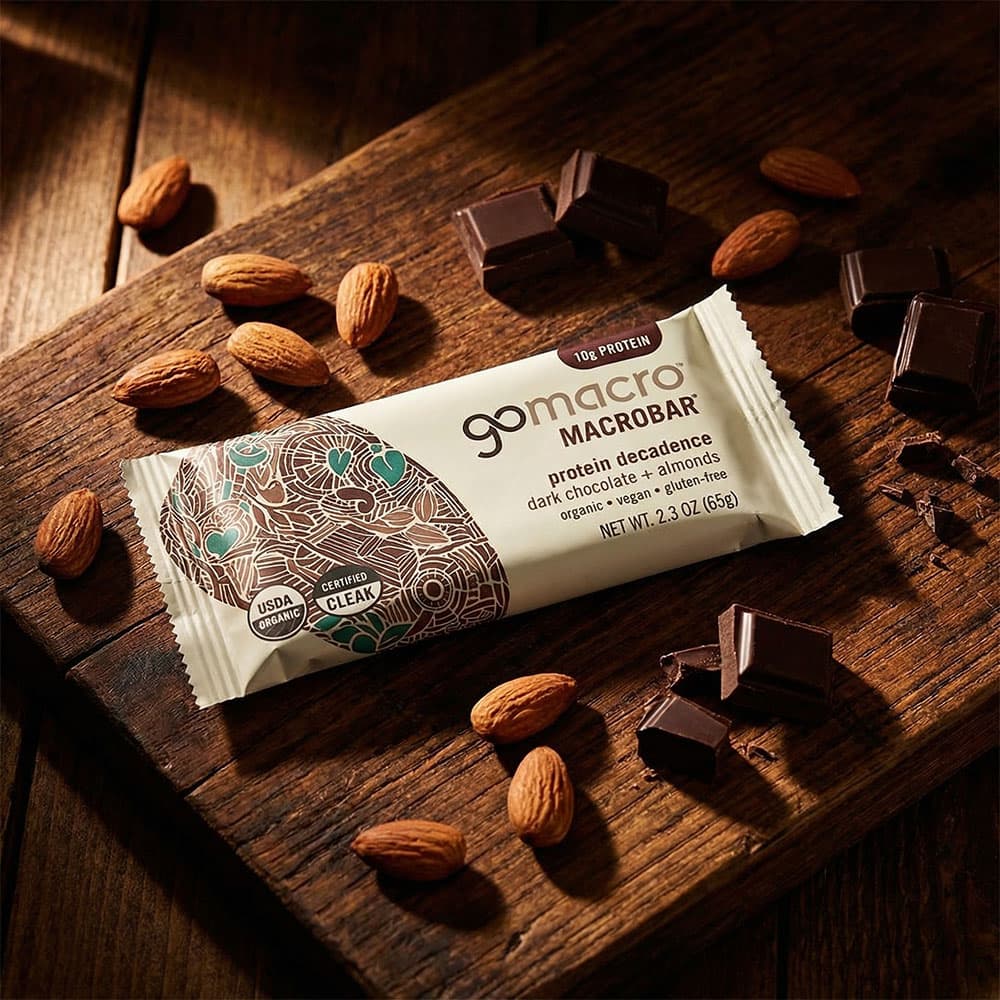 Organic Vegan Protein Bar 2.3oz - 12 Dark Chocolate Almond
