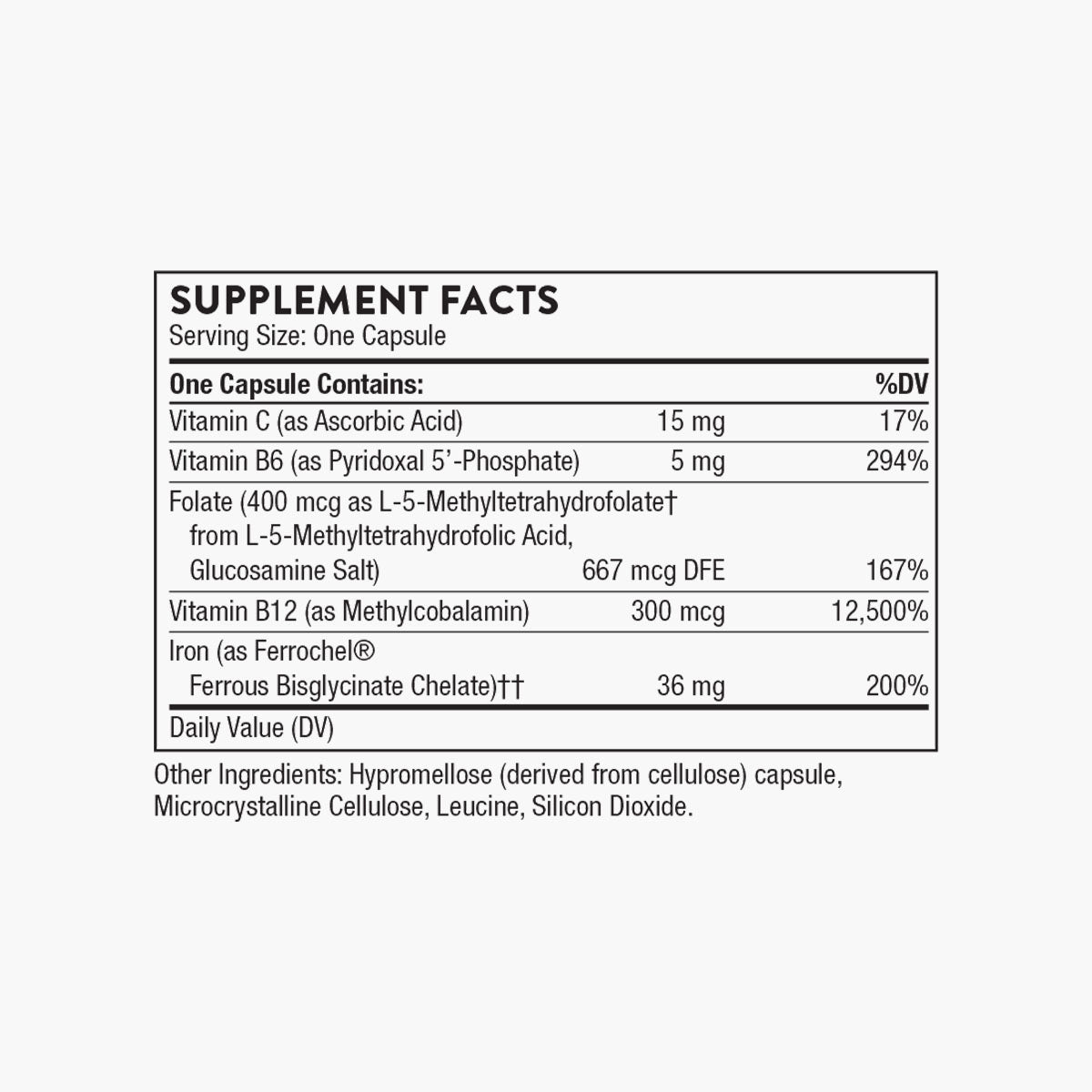 Advanced Iron Complex with Folate & B Vitamins