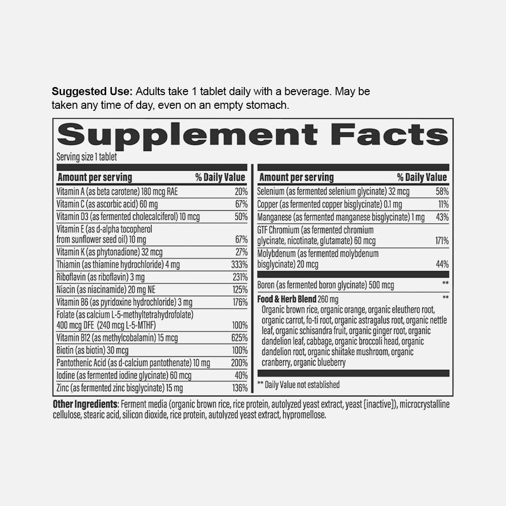 MegaFood Men's One Daily Multivitamin - 72 Tablets