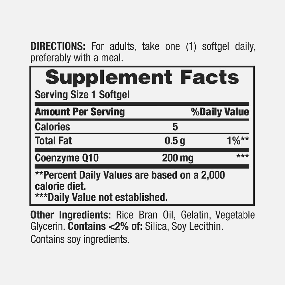 CoQ10 200mg - 160 Rapid Release Softgels