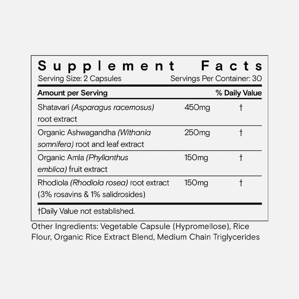 SuperYou Adaptogen Blend 2-Capsule Serving - 60 Capsules