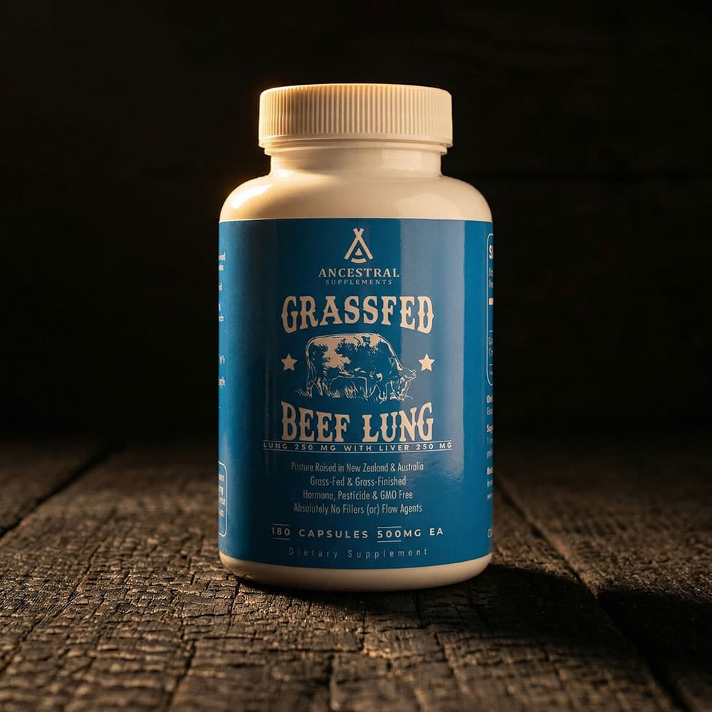 Grass Fed Beef Lung & Liver 500mg - 180 Capsules