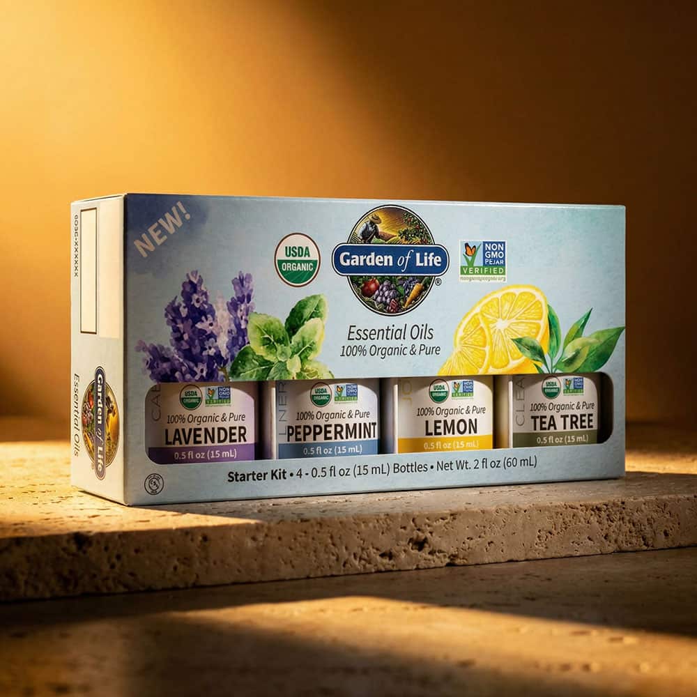 Organic Essential Oils Starter Pack 2 fl oz - 4 Liquids