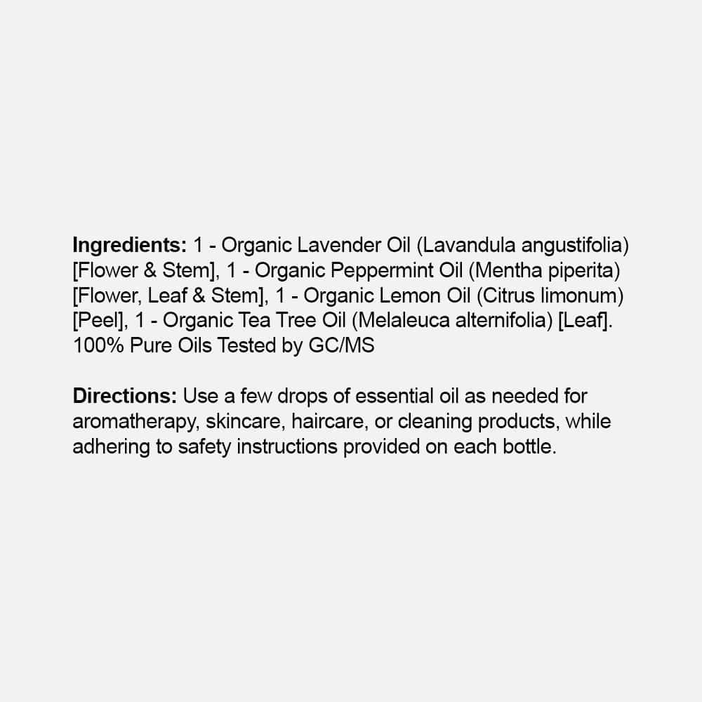 Organic Essential Oils Starter Pack 2 fl oz - 4 Liquids