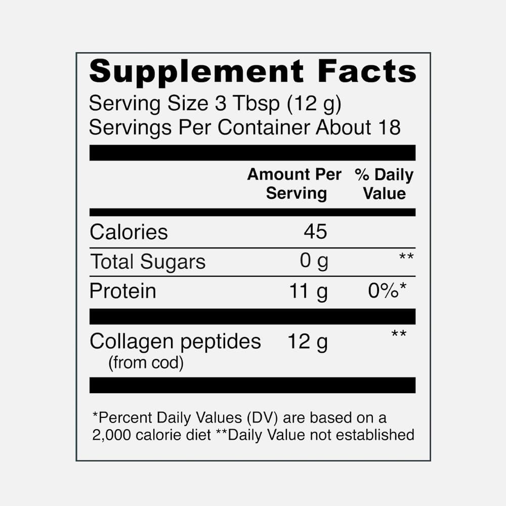 Marine Collagen 12g - 221g Powder (Unflavored)