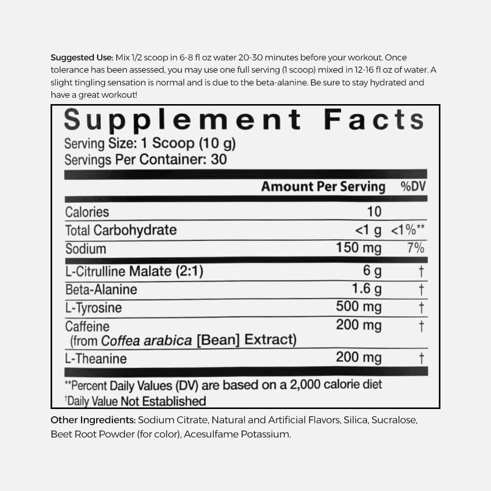 Pre-Workout Powder – Hawaiian Shaved Ice Flavor