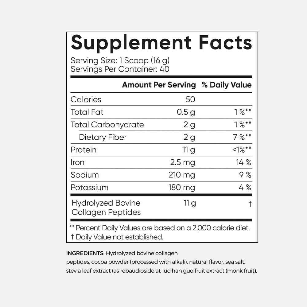 Collagen Peptides 11g - 20 Servings Powder (Dark Chocolate)