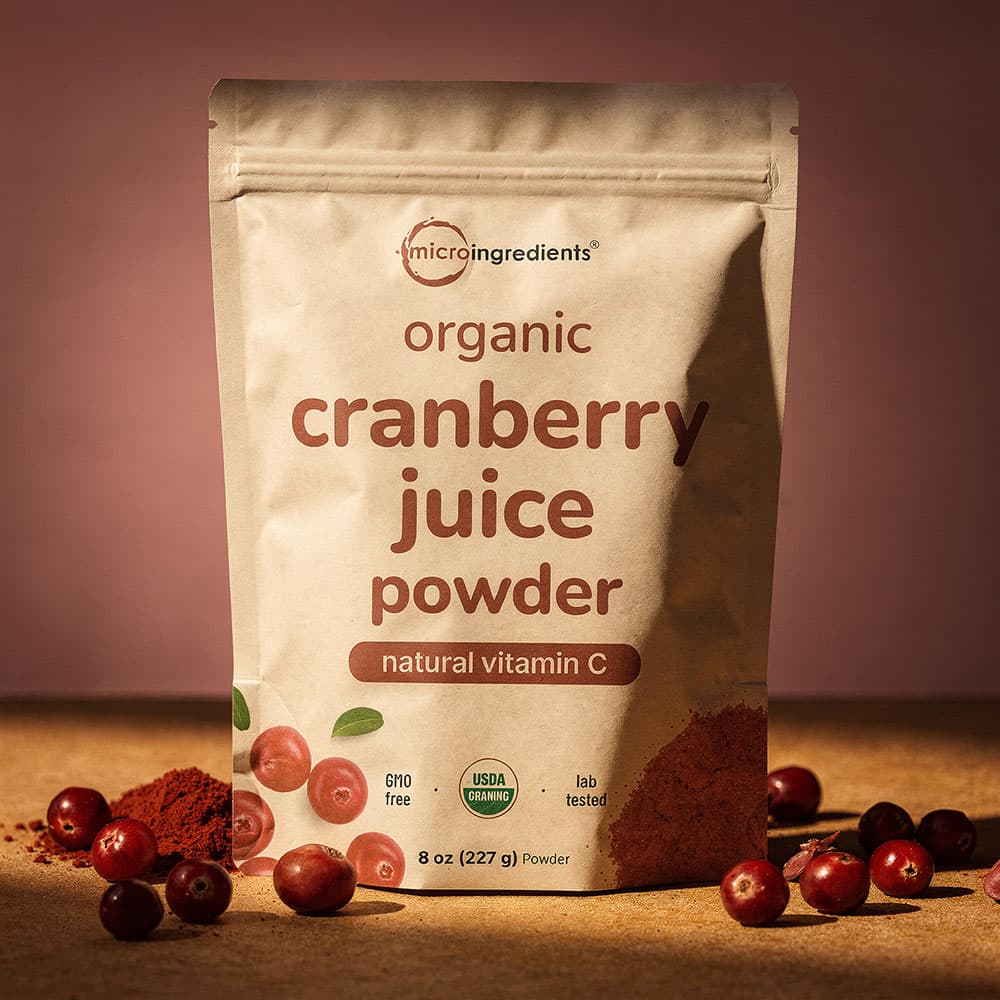Organic Cranberry Juice Powder 8oz - Vegan Powder