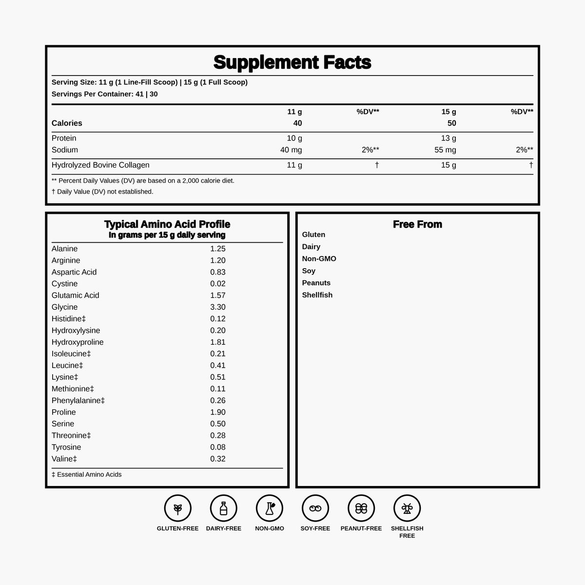 Live Conscious - Collagen Peptides Type I & III - Unflavored - 454 g