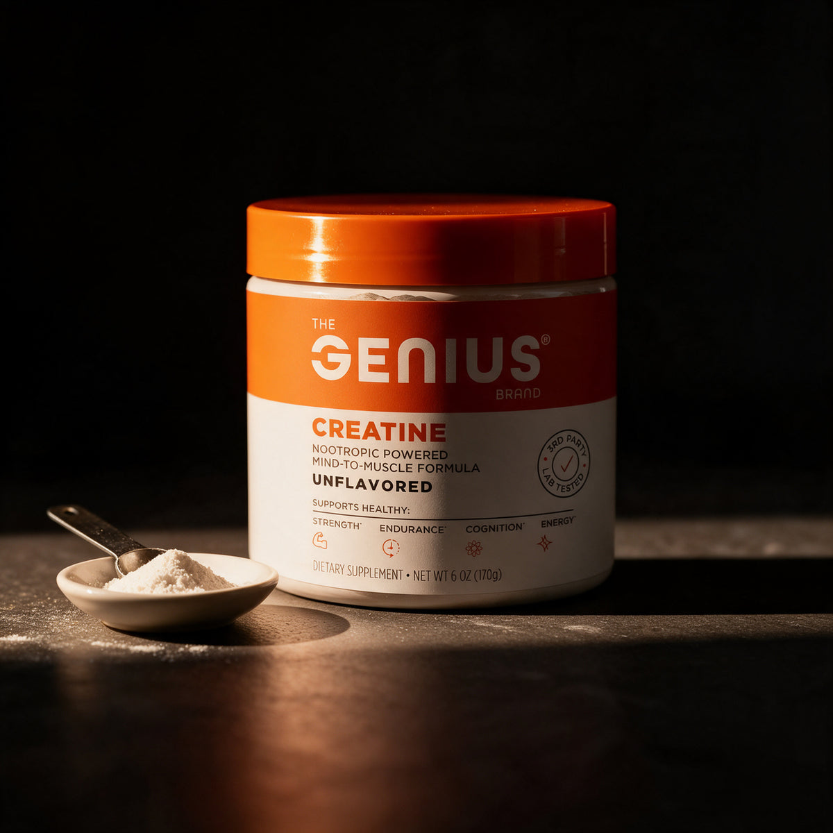 The Genius Brand - Genius Creatine Monohydrate - Unflavored - 25 Servings